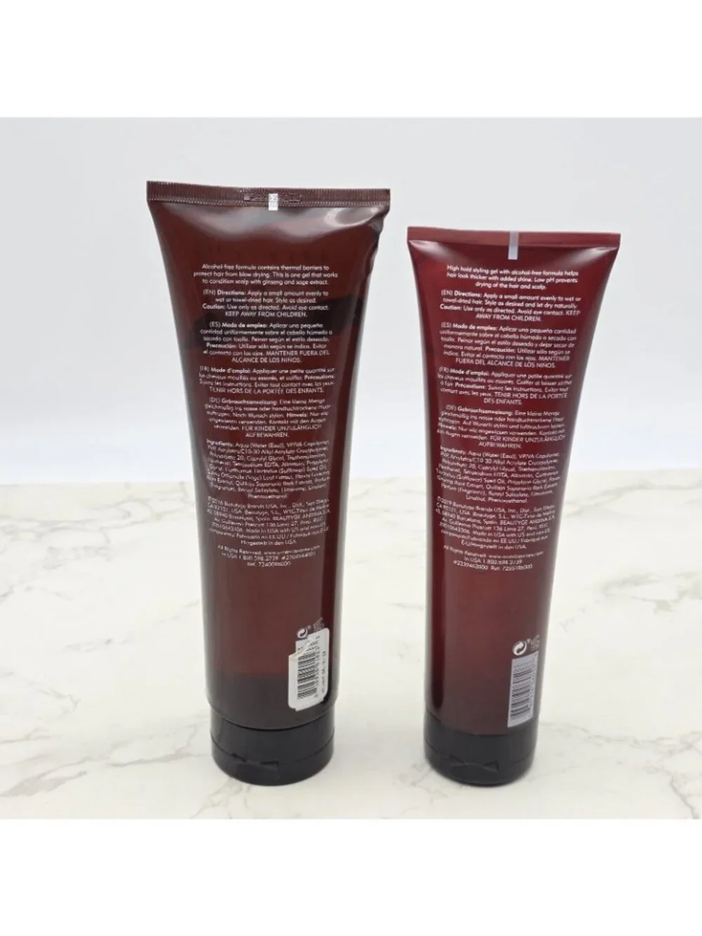Lot of 2 American Crew Light and Firm Hold Styling Gel 13.1 oz and 8.4 oz NEW